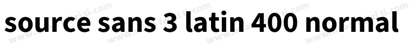 source sans 3 latin 400 normal字体转换